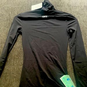 Turtle neck spandex long sleeve shirt